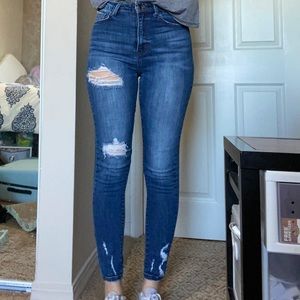 Fashion Nova High Waisted Ripped Skinny Jeans